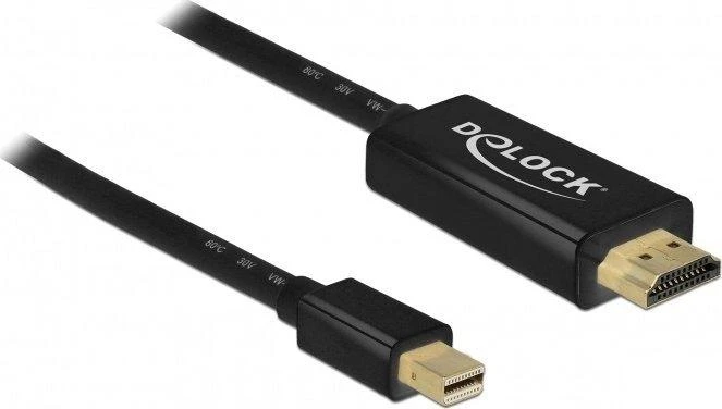 Delock Mini DisplayPort į HDMI laidas su auksine jungtimi