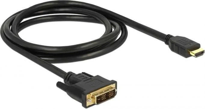 DELOCK Cable DVI 18+1 male > HDMI-A male 2 m juodas