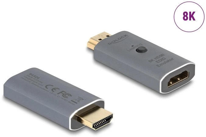 DeLOCK 64324, HDMI, HDMI, Antracito spalvos