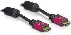 HDMI laidas su feritiniais filtrais ir raudonomis jungtimis