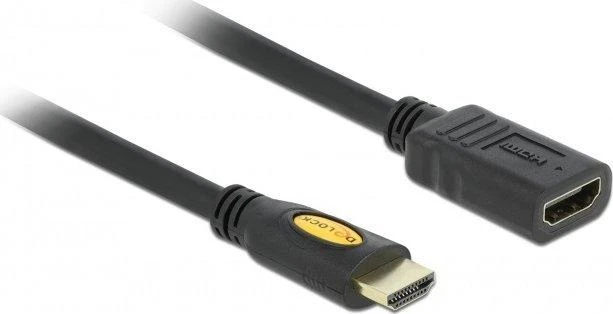 DELOCK ilginimo kabelis didelės spartos HDMI su eternetu – HDMI A kištukas > HDMI A moteriškas 1m