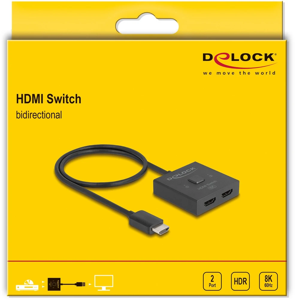 Delock Delock HDMI Switch 2 auf 1 bidirektional 8K