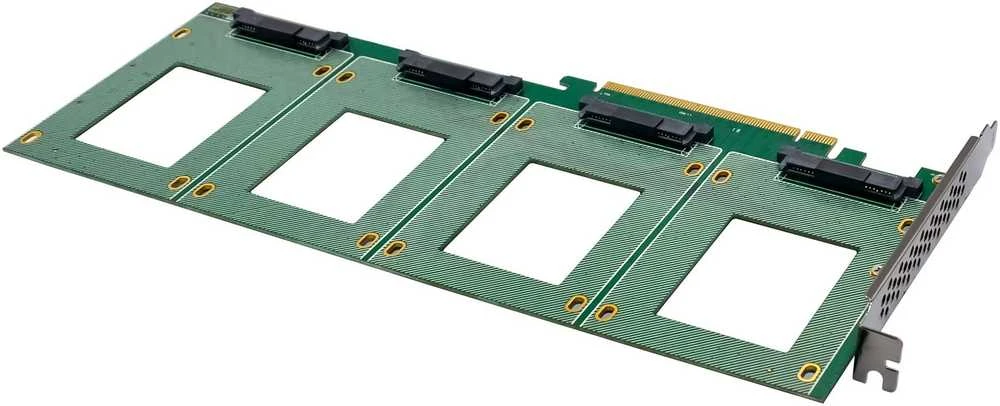 Delock InLine® PCIe valdiklio plokštė 4x vidiniam U.2 NVMe SFF-8639 – Bifurcation, PCIe x16