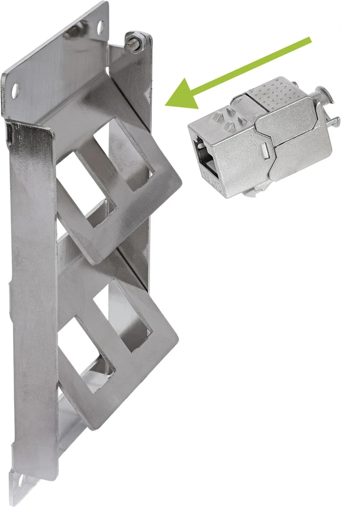 Delock InLine® 12 prievadų Cat.6A skirstytuvas sienai/bėgiui su Keystone moduliais