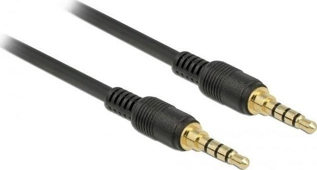 DeLock 85598 lizdo kabelis 3,5 mm lizdas 4 kontaktų kištukas / kištukas 2 m juodas