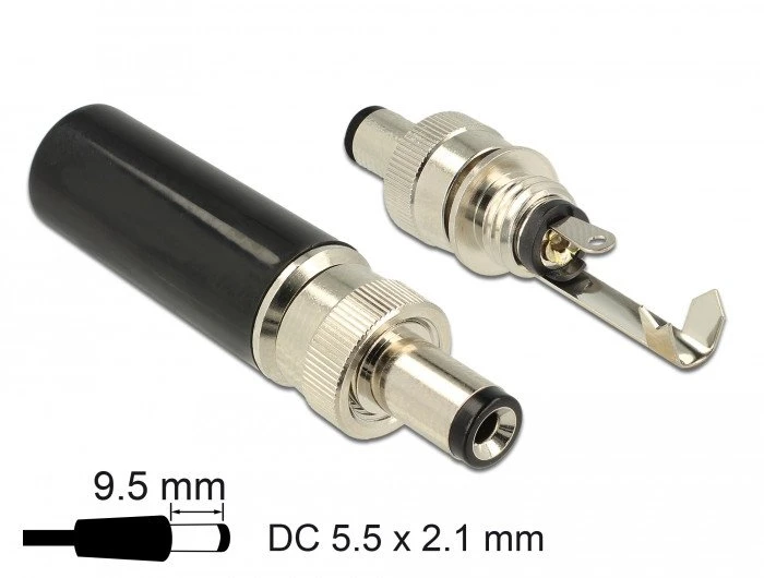 DELOCK jungtis DC 2.1x5.5x9.5mm (juodas)