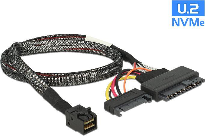 Delock Kabelis SAS SFF-8643 -> SAS U.2 SFF-8639 + SATA zasilajcy 50 cm ...