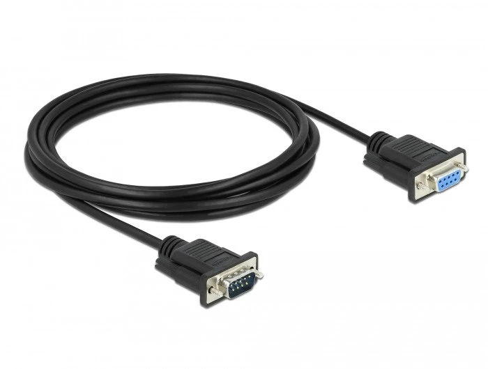 Delock Seriell Kabelis RS-232 Sub-D9 Stecker zu Buchse mit 3 m