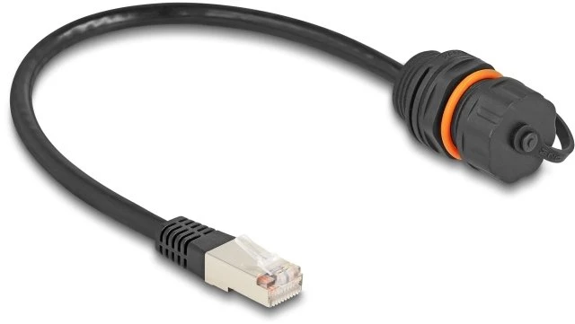 Delock Kabelis RJ45 Cat.6A STP 25 cm Juodas (88146)