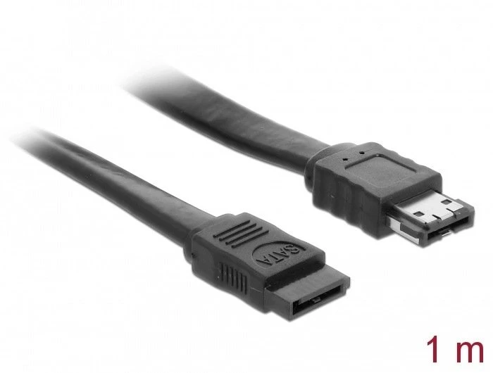 Delock Kabelis SATA 3 Gb/s gniazdo > eSATA gniazdo 1 m juoda (85810)