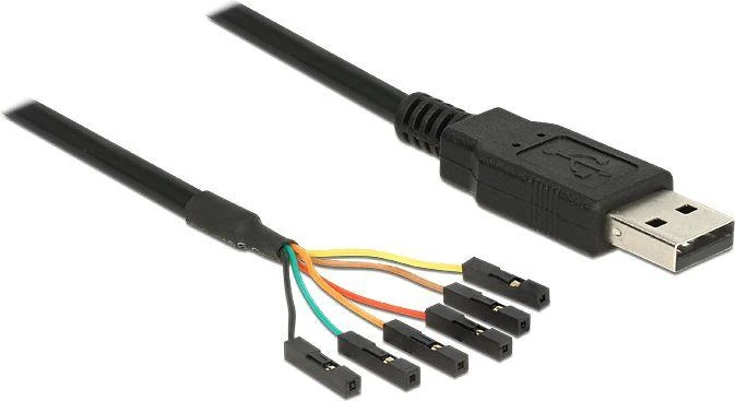 Delock Cable USB kištukas > TTL 6 kontaktų antraštė, viena 1,8 m (3,3 V)