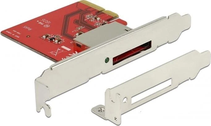 „Delock Karta PCI-E“ su 1x išoriniu CFexpress/XQD lizdu (91748)
