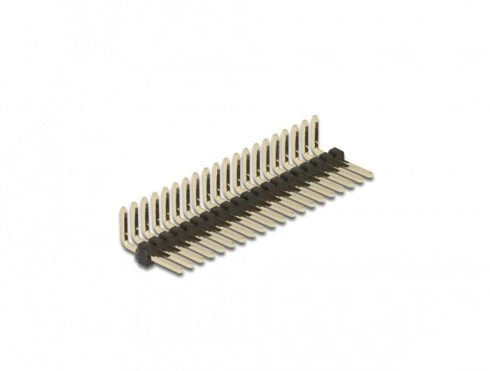Delock kaiščio antraštė 20 kaiščių, žingsnis 1,27 mm, 1 eilutė, kampinis, 5 dalys