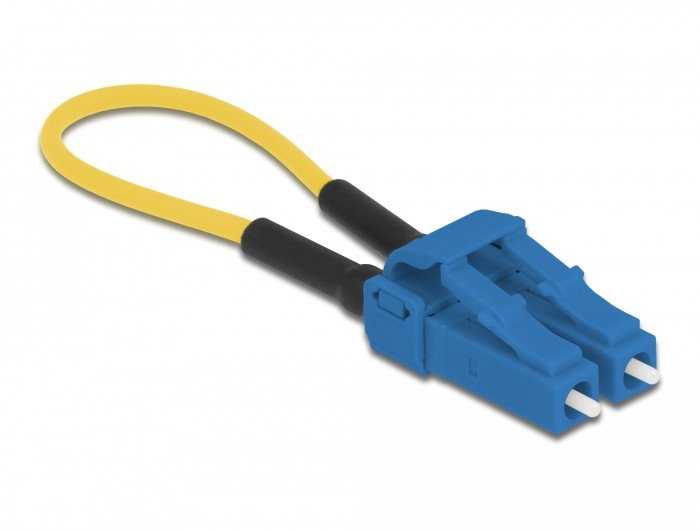 „DeLOCK“ optinio pluošto kilpinės jungties adapteris LC / UPC, vienmodis, mėlynas, 0,06 m, LC