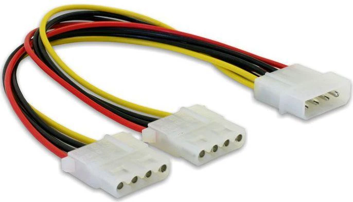 Delock Y kabelio maitinimo šaltinis > 2x 4 kontaktų Molex