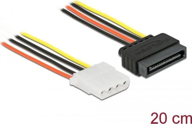 DELOCK maitinimo kabelis SATA 15 kontaktų>4 kontaktų 20 cm