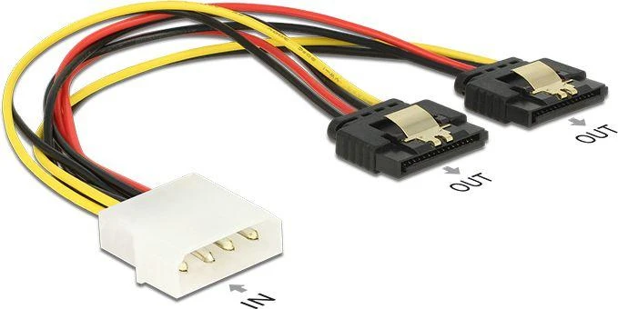 Delock Molex – SATA x2 0,2m Multicolor (85237)