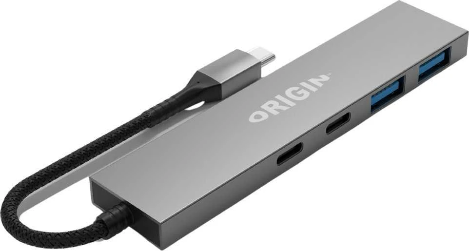 Origin Storage USB-C šakotuvas su pintos tekstūros laidu