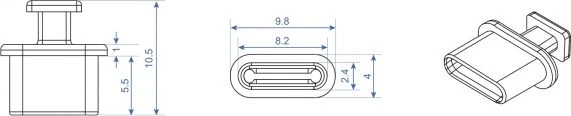 „Delock“ dulkių dangtelis, skirtas USB Type-C prievadui 10 vnt. (64013)