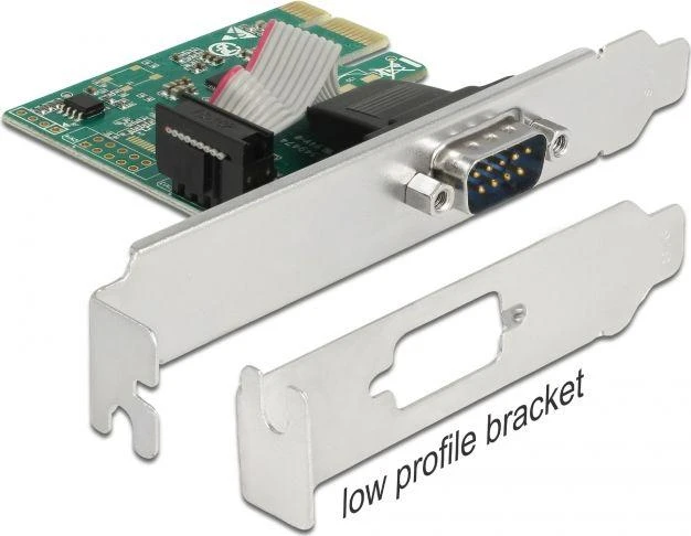 Delock PCIe x1 Serial 1x + Žemo profilio