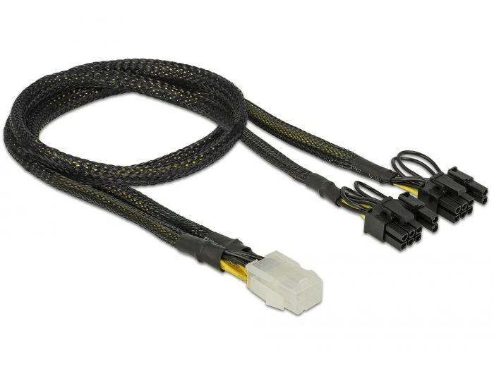 DELOCK PCI Express maitinimo kabelis 6 kontaktų lizdas > 2 x 8 kontaktų kištukas 30 cm