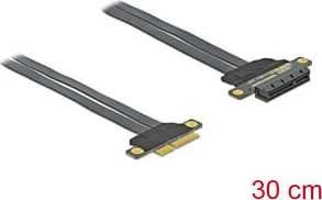 Delock PCIe x4, 0.3m, Juodas (85768)