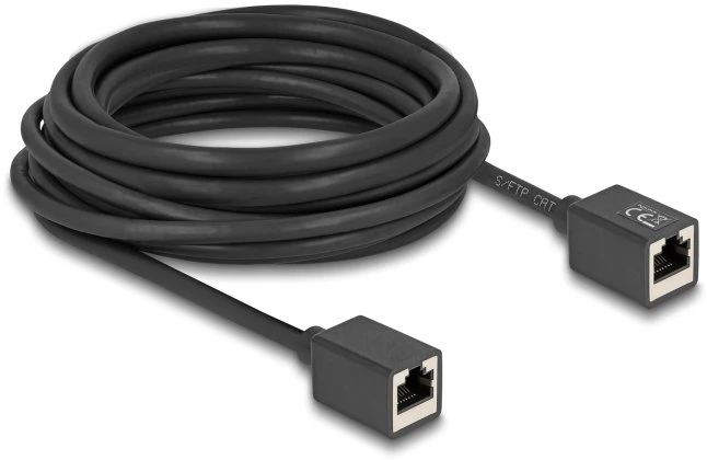 Delock Przedłużacz sieciowy RJ45 żeński-żeński Cat.6A S/FTP 7.5 m Juodas (90334)
