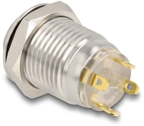 Delock Przycisk do montażu 12 mm 4 x złącze lutownicze LED žalia kropka