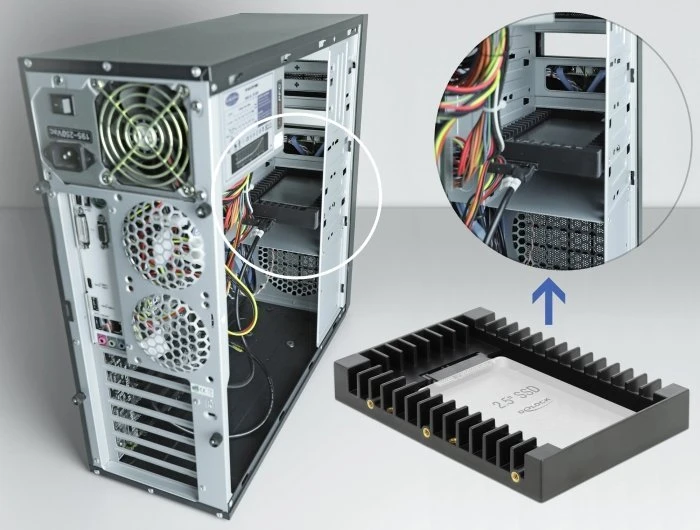 Delock 3,5" tvirtinimo rėmas 2,5" SATA diskui juodas