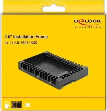 Delock 3,5" tvirtinimo rėmas 2,5" SATA diskui juodas