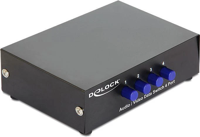 Delock RCA 1x4 / 4x1, juoda - 87637