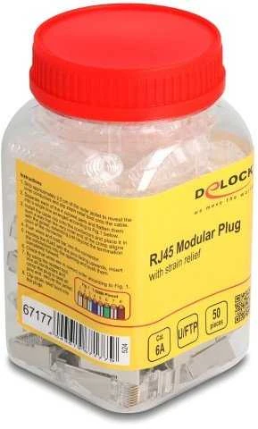 Delock DELOCK RJ45 Modularer Stecker Cat.6A mit Knickschutztülle