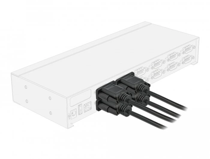 Delock RS-232 Kabelis szeregowy D-Sub9 gniazdo do gniazda Nullmodem su wąską obudową wtyku 5 m (86607)