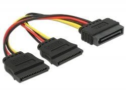 DELOCK Adaptor Power SATA HDD2x zu 15Pin-St 15cm