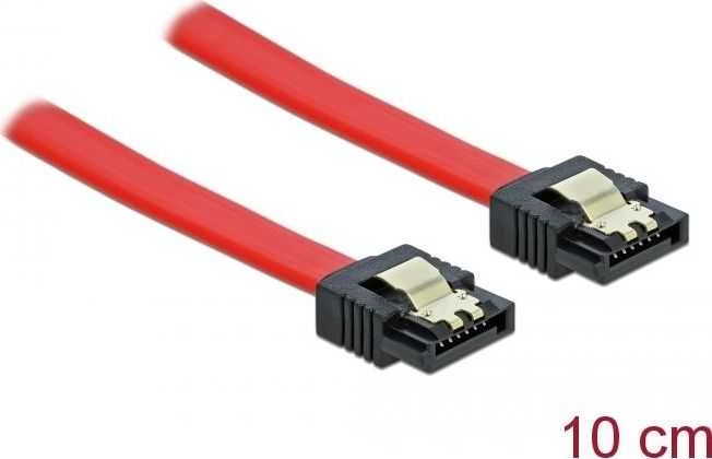 DELOCK Cable SATA 6 Gb/s 10cm tiesus/tiesus