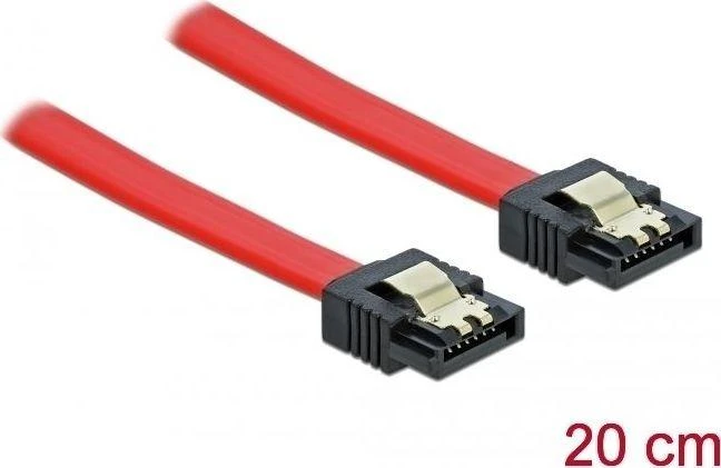 DELOCK Cable SATA 6 Gb/s 20cm tiesus/tiesus