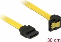 DELOCK Cable SATA 6Gb/s 30cm žemyn/tiesus metalinis