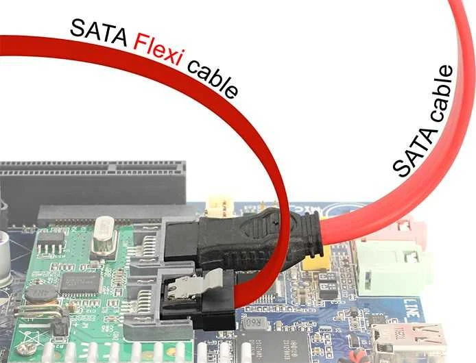 Delock SATA – SATA, 0,5 m, raudona (83835)