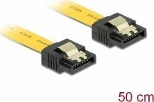 DELOCK Cable SATA 6Gb/s 50cm tiesus/staigus metalinis