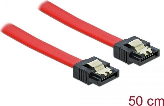 DELOCK Cable SATA 6 Gb/s 50cm tiesus/tiesus