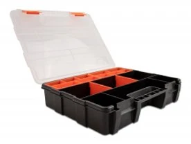 DeLOCK rūšiavimo dėžė su 21 skyriumi 290 x 220 x 60 mm oranžinė / juoda, daiktadėžė, juoda, oranžinė, stačiakampė, plastikinė, vienspalvė, 220 mm