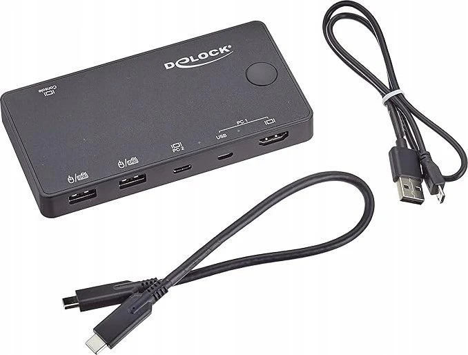 Delock HDMI / USB-C™ KVM jungiklis 4K 60 Hz su USB 2.0