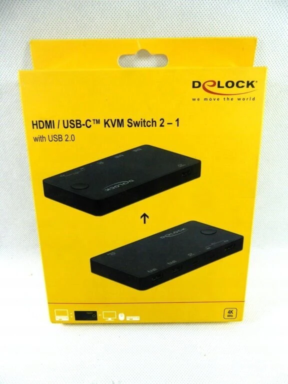 Delock HDMI / USB-C™ KVM jungiklis 4K 60 Hz su USB 2.0