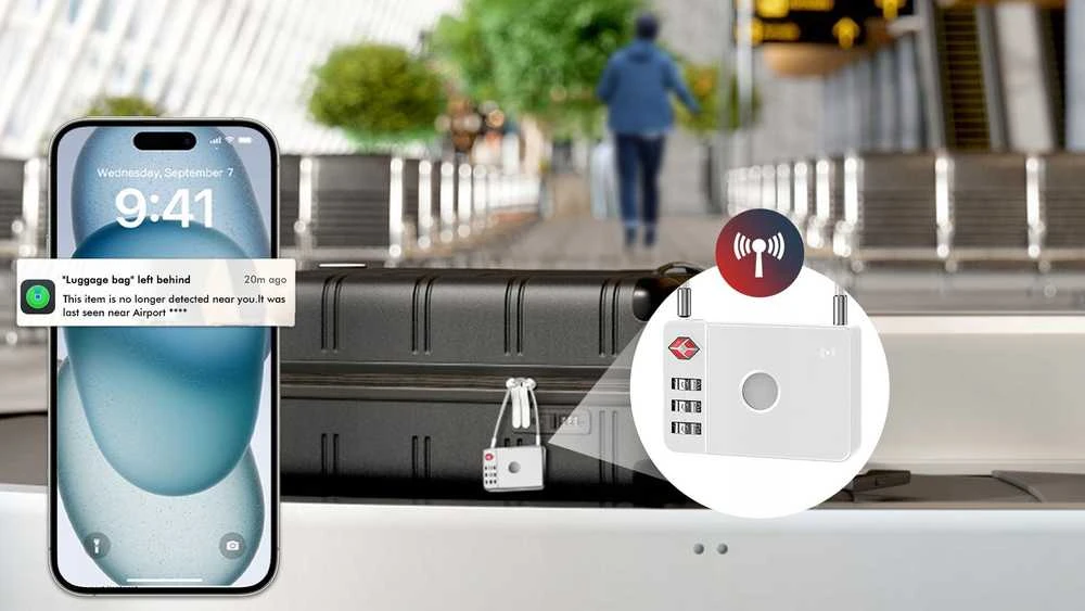 MiLi GPS Bluetooth MiLock sekiklis HD-P16-L (tik Apple) bagažo užraktas baltas