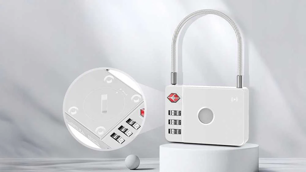 MiLi GPS Bluetooth MiLock sekiklis HD-P16-L (tik Apple) bagažo užraktas baltas
