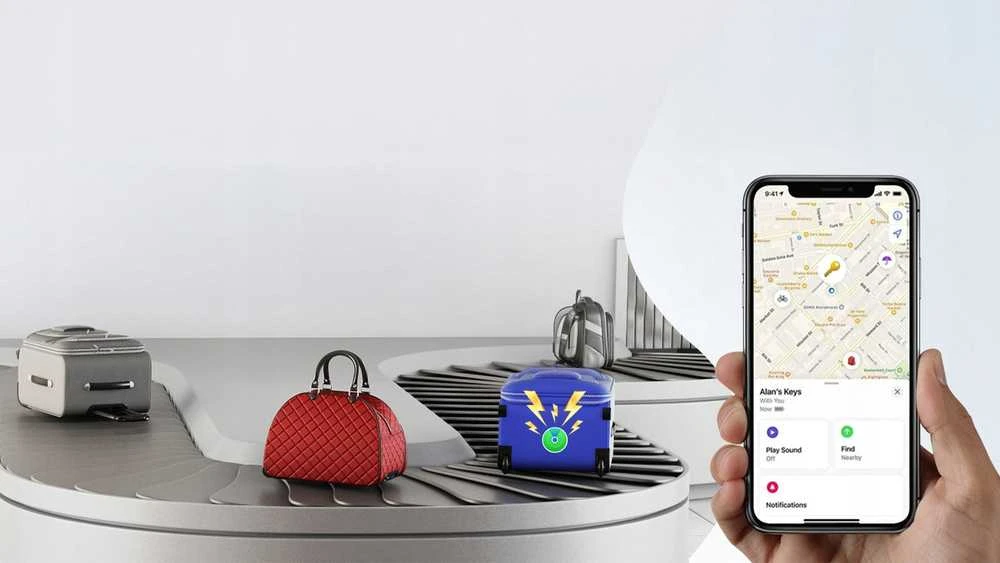MiLi GPS Bluetooth MiLock sekiklis HD-P16-L (tik Apple) bagažo užraktas baltas