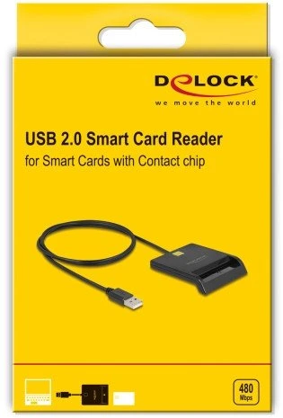 Skaitytuvas Delock DELOCK USB 2.0 Smartcard Kartenleser f�r Smartcards mit Kontaktchip