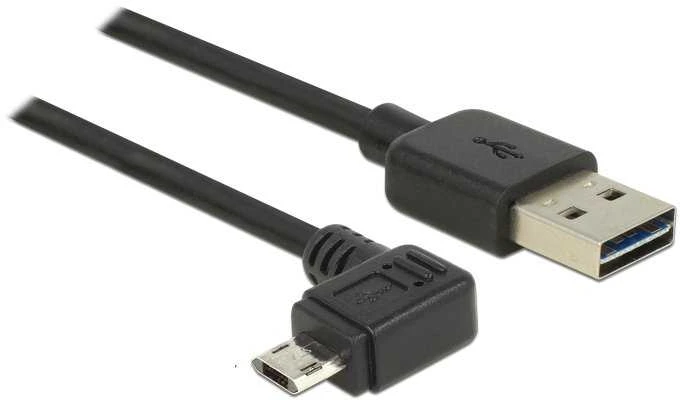 DELOCK USB kabelis A -> micro B St/St 1.00m 90° jungtis
