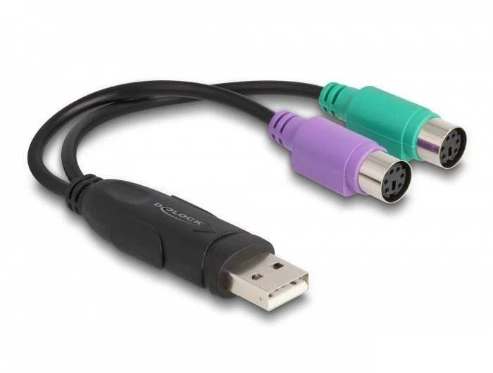 Delock Atblokuokite USB į PS/2 adapterį