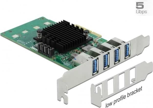 „Delock“ valdiklis PCIe 2.0 x4 - 4x USB 3.0 (89048)